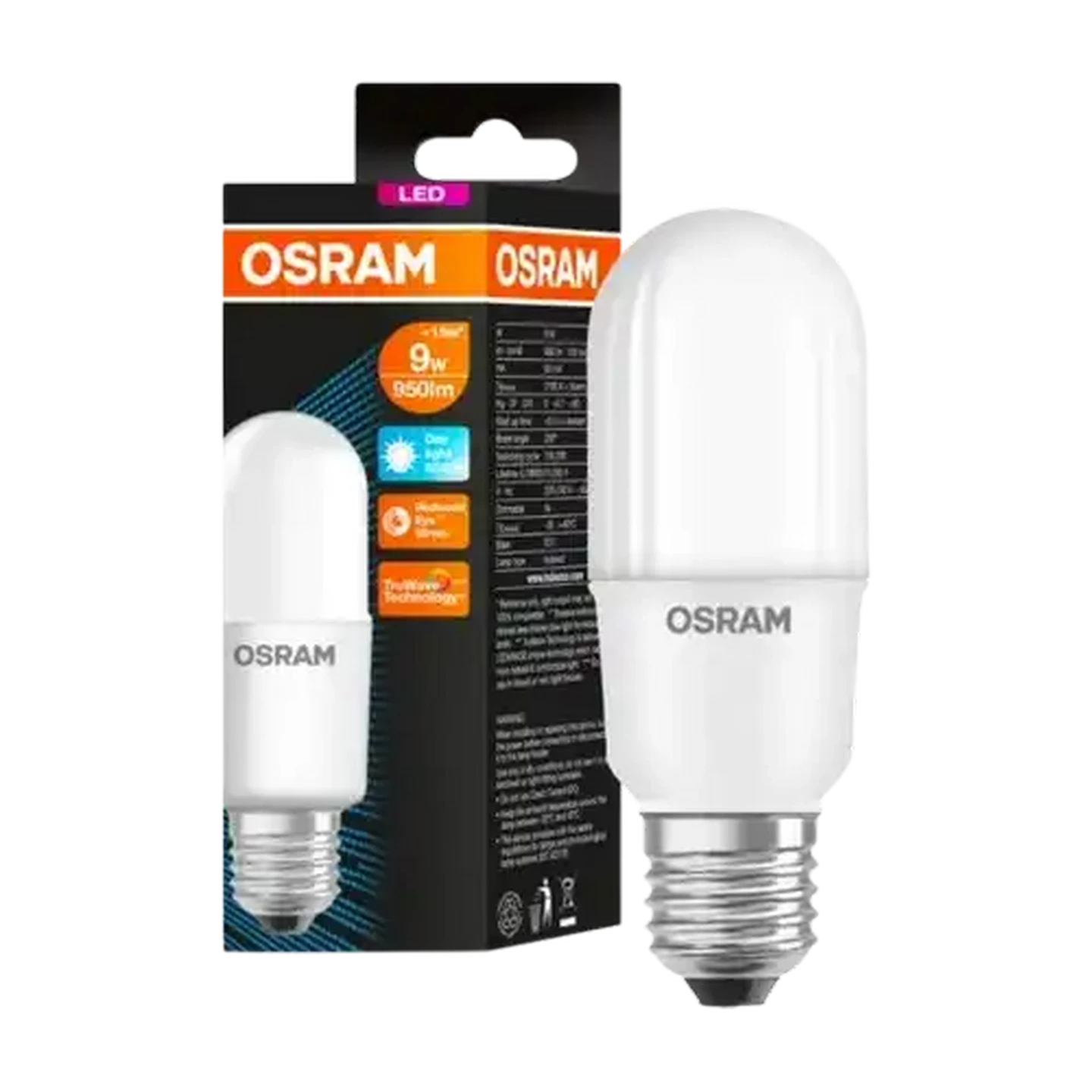 Image of OSRAM LED Stick Globe Daylight Edison Screw 9W