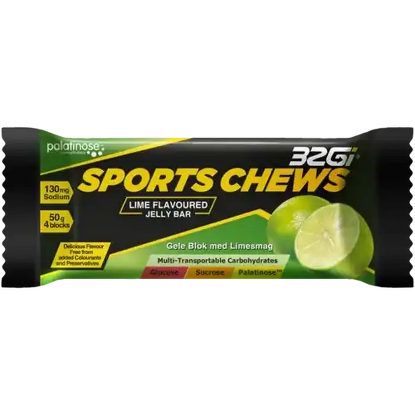 Image of 32Gi Sports Chews Lime Flavoured Jelly Bar 50g
