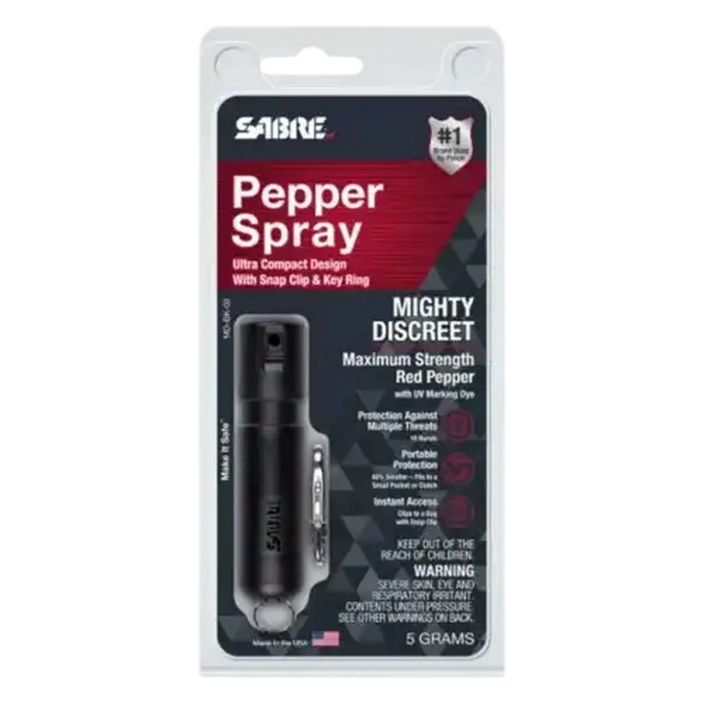 Checkers Sixty60 | SABRE Black Mighty Discrete Mini Pepper Spray