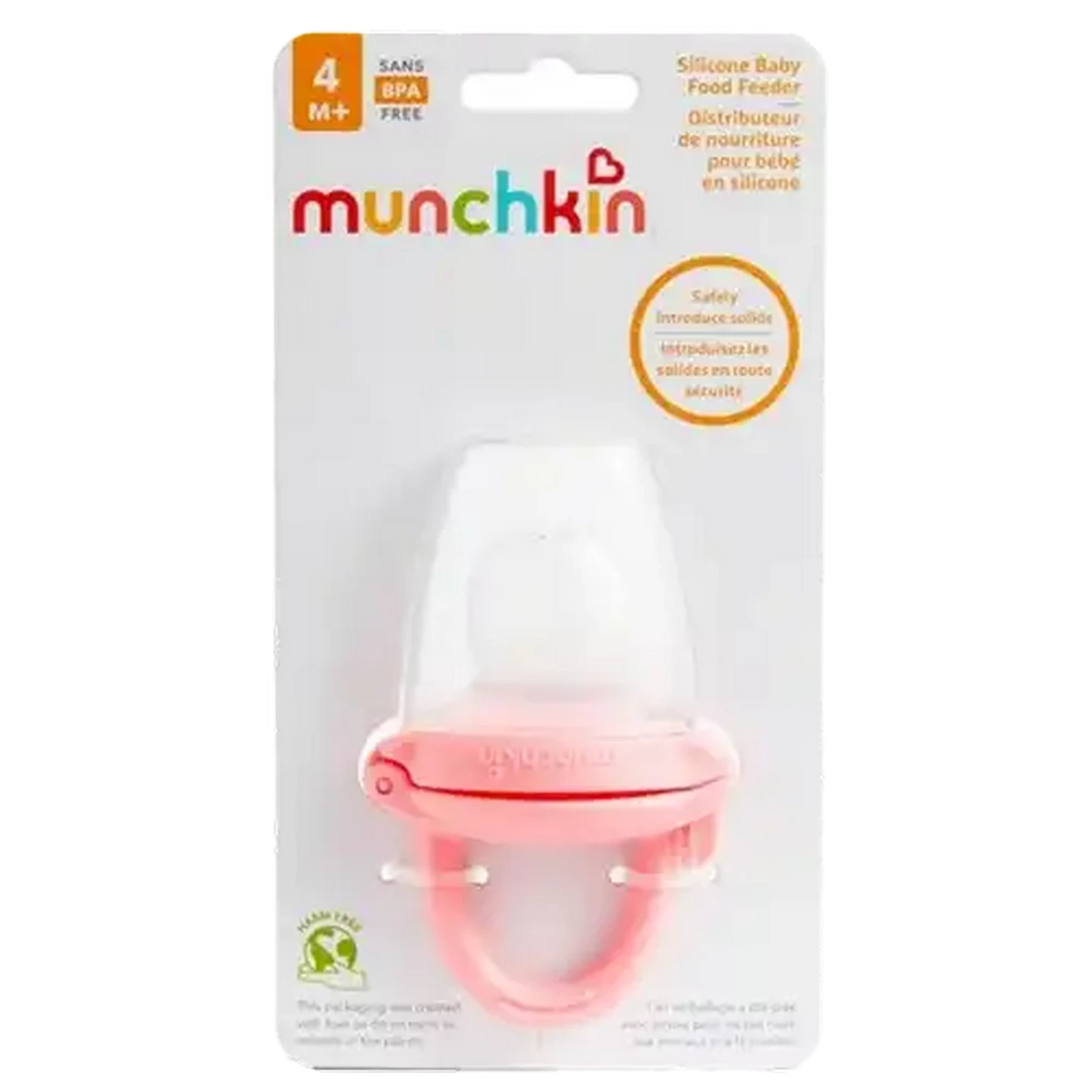 Image of Munchkin Pink Silicone Baby Food Feeder