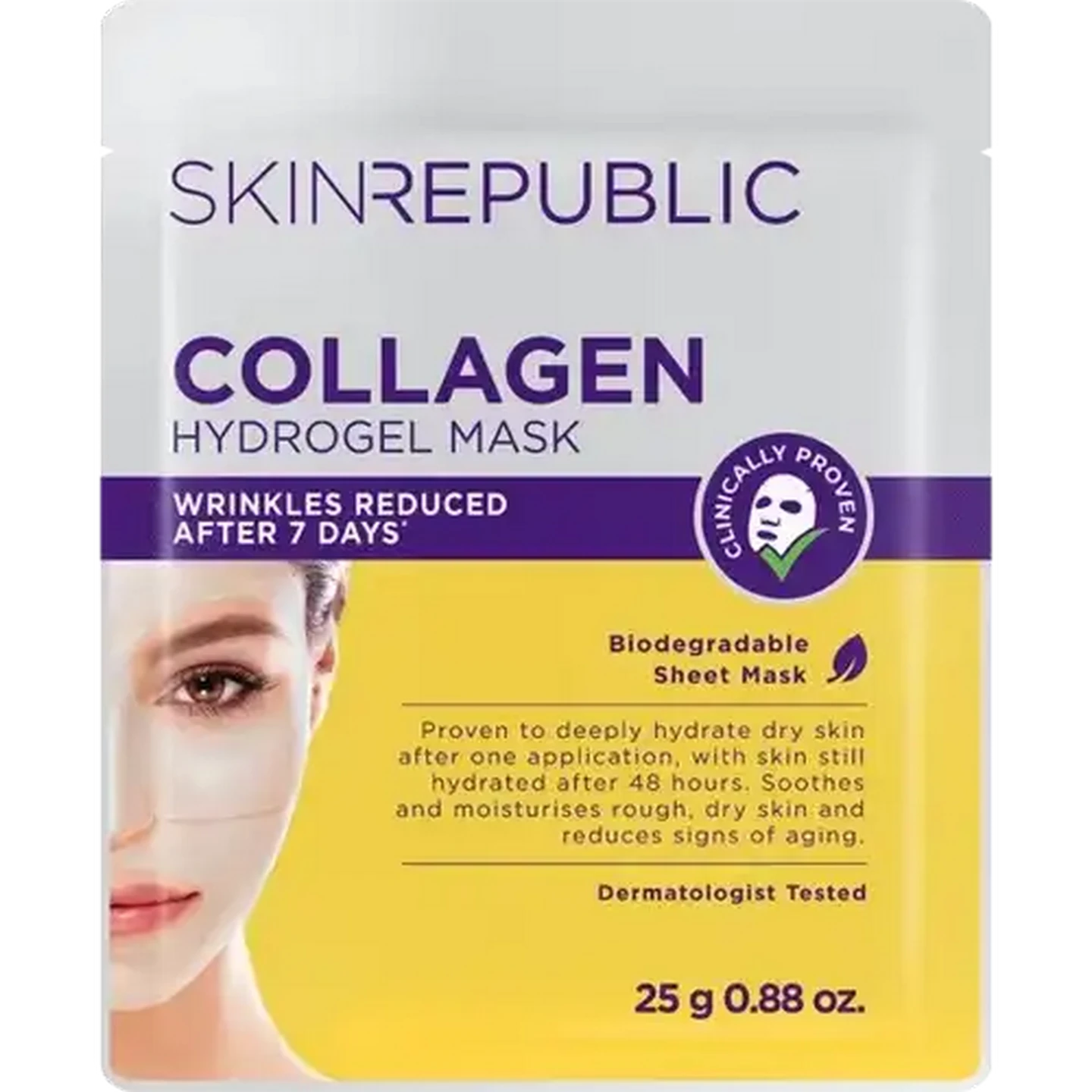 【OMILOVE♡ 】Collagen Mask 6枚入り Checkers Sixty60 | Skin Republic Collagen Hydrogel Face Mask 25g