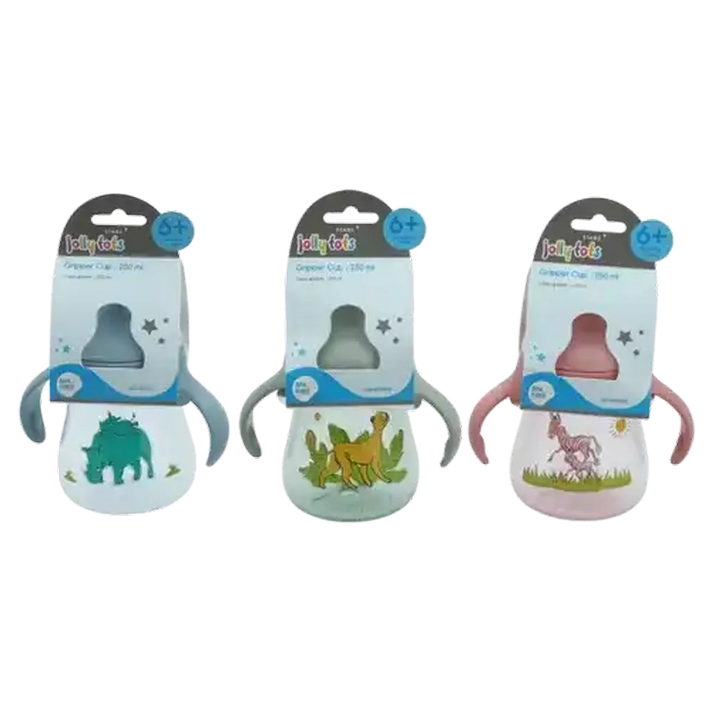 Image of Jolly Tots Gripper Cup with Handles 250ml 6 Months + (Design May Vary)