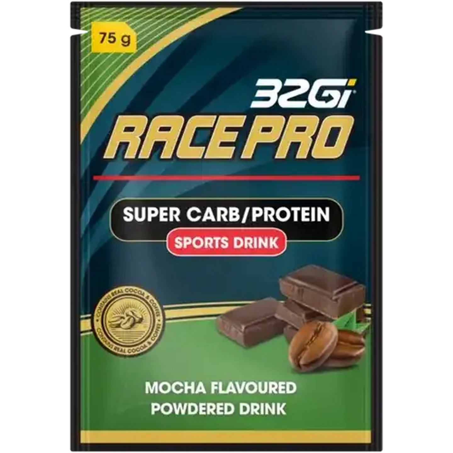 Image of 32Gi Race Pro Mocha Flavoured Powdered Sports Drink 75g