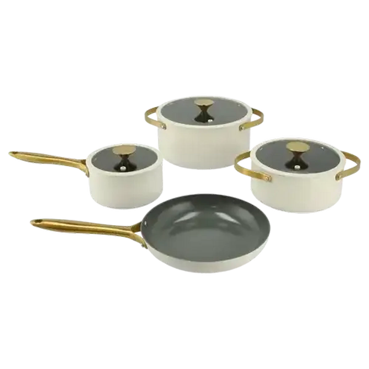 Checkers Sixty60 | Agean Golden Cream Aluminium Cookware Set 7 Piece
