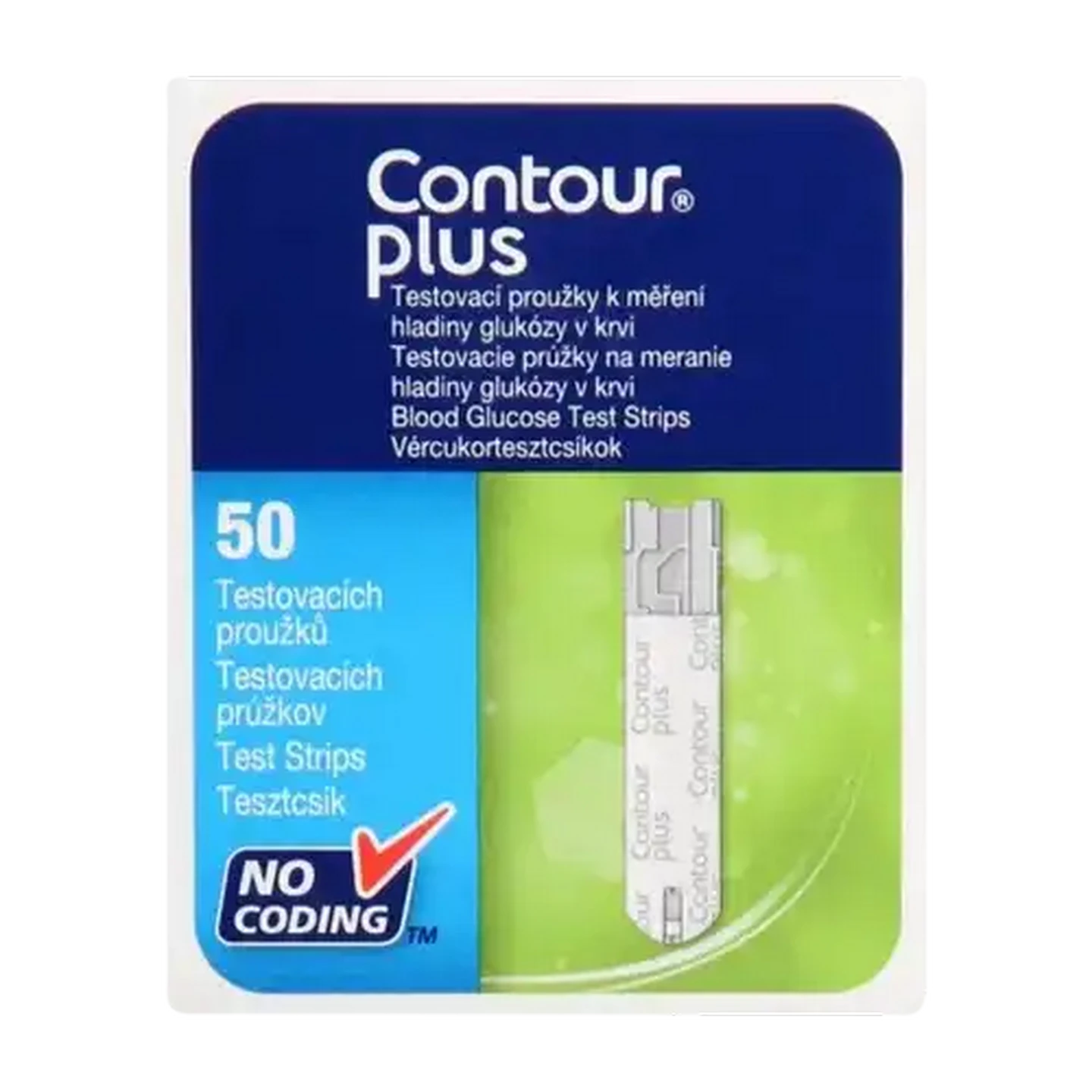 Image of Contour Plus Blood Glucose Test Strips 50 Pack