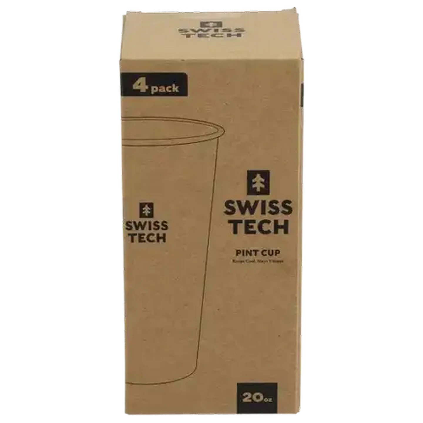Checkers Sixty60 | SWISS+TECH Stainless Steel Pint Cup 591ml 4-Pack
