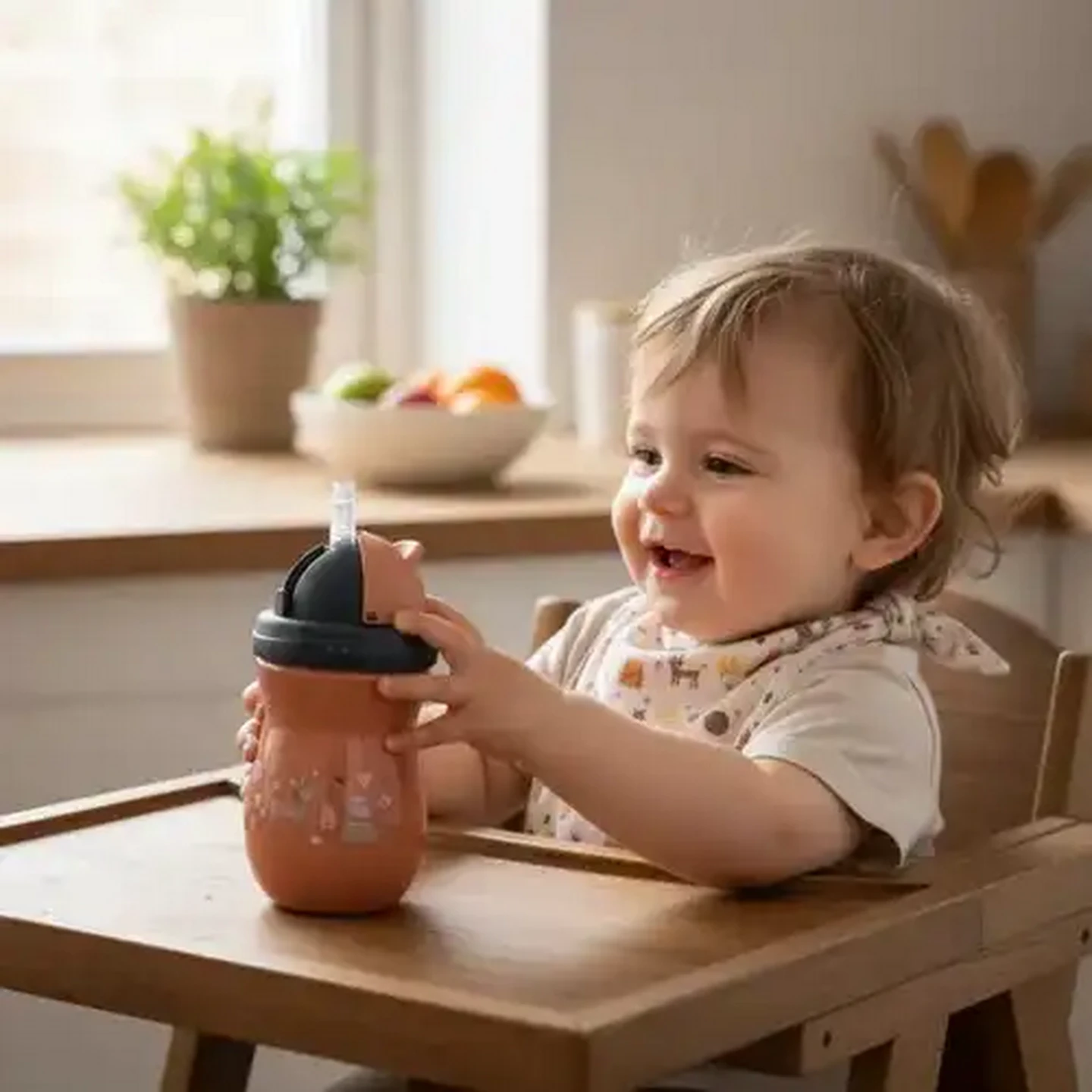 Image of Jolly Tots Sipper Straw Cup 360ml 6 Months + (Design May Vary)