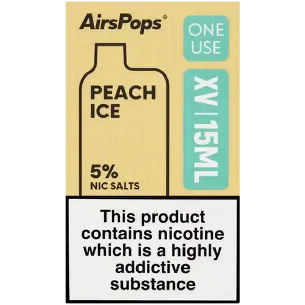 Checkers Sixty60 | AirsPops ONE USE XV Peach Ice 5% Rechargeable