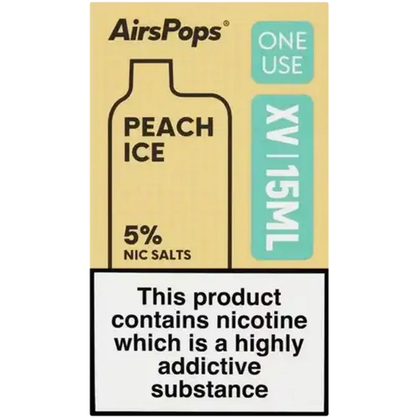 Checkers Sixty60 | AirsPops ONE USE XV Peach Ice 5% Rechargeable