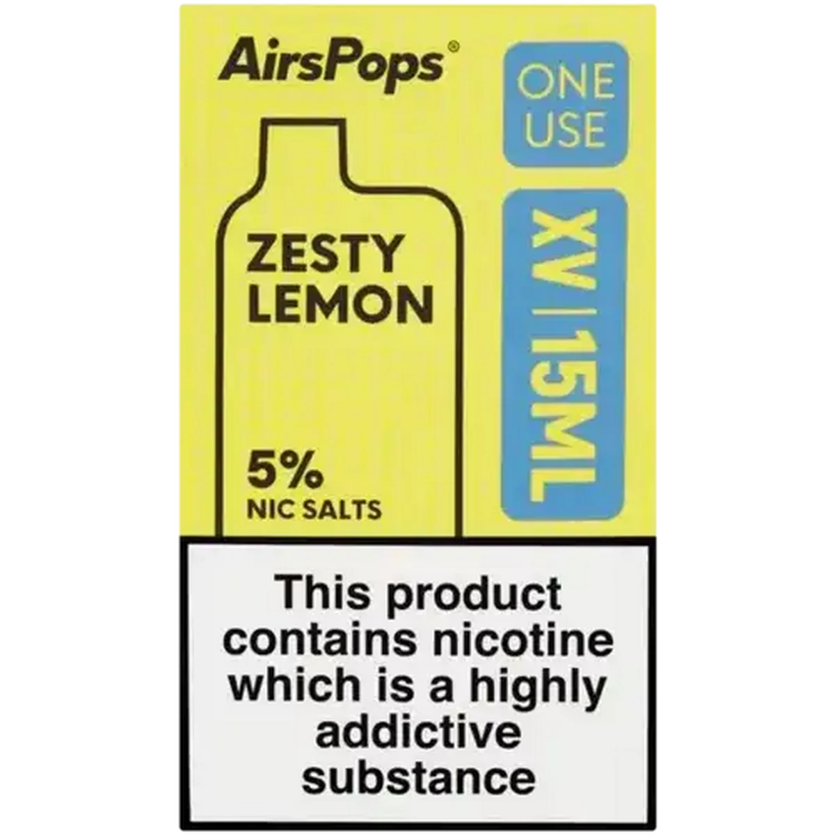 Checkers Sixty60 | AirsPops ONE USE XV Zesty Lemon 5% Rechargeable