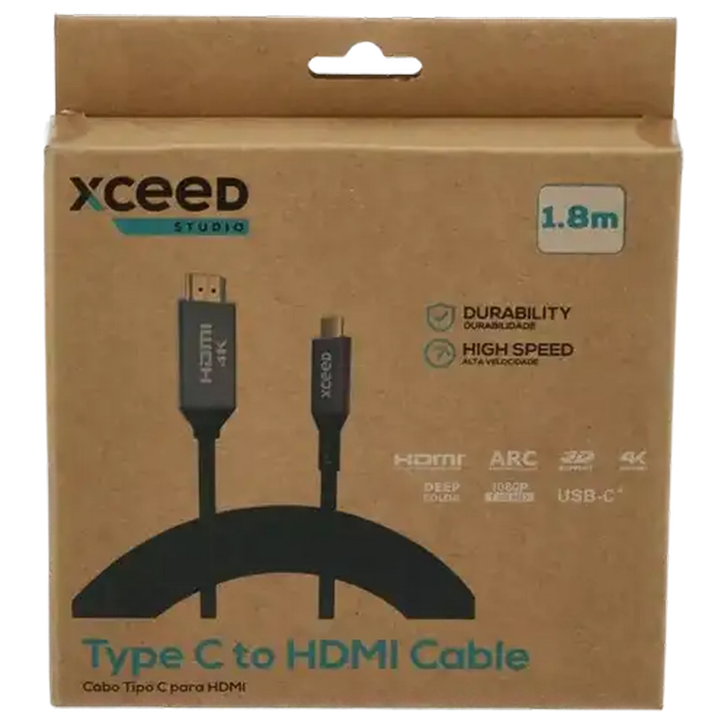 Image of Xceed Studio Black Type C to HDMI Cable 1.8m