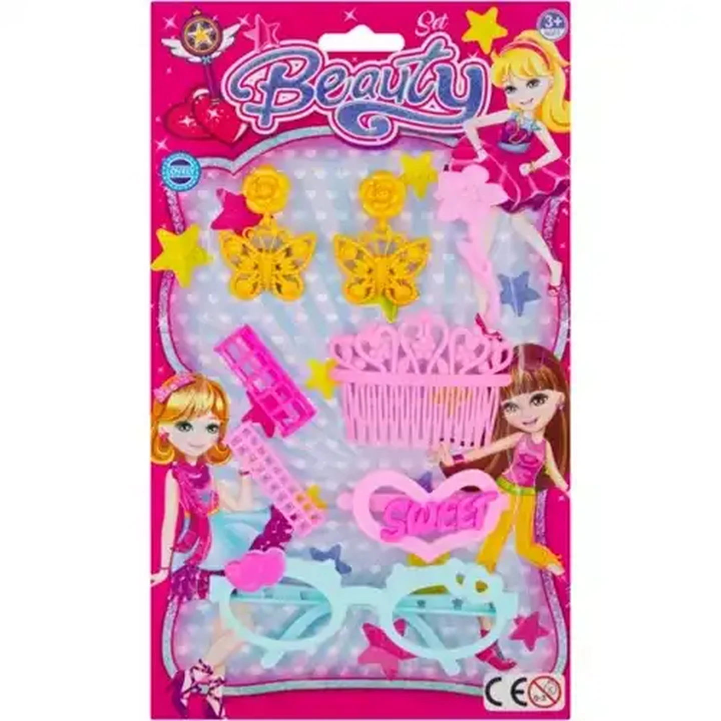 Image of Glasses & Hair Clips Beauty Set (Colour May Vary)