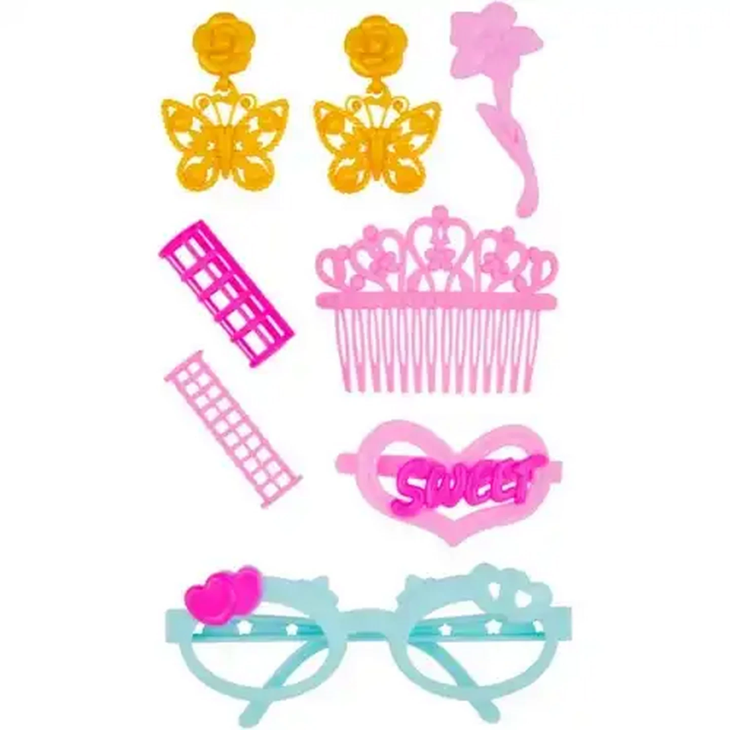 Image of Glasses & Hair Clips Beauty Set (Colour May Vary)