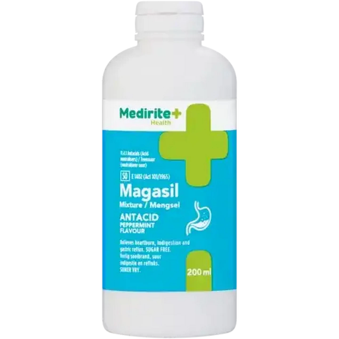 Image of Medirite Peppermint Flavour Peppermint Flavour Magasil Antacid 200ml