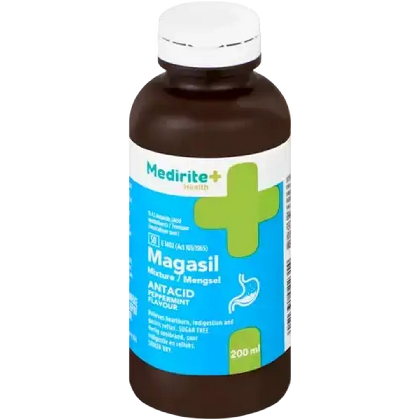 Image of Medirite Peppermint Flavour Peppermint Flavour Magasil Antacid 200ml