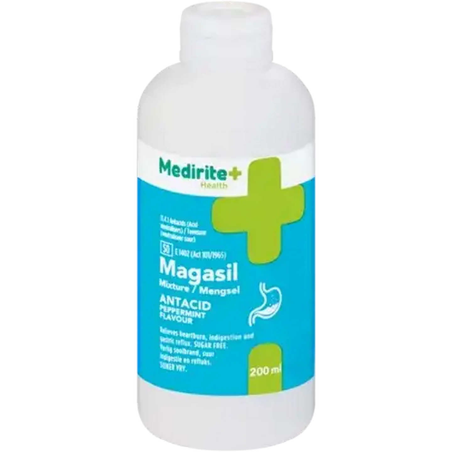 Image of Medirite Peppermint Flavour Peppermint Flavour Magasil Antacid 200ml