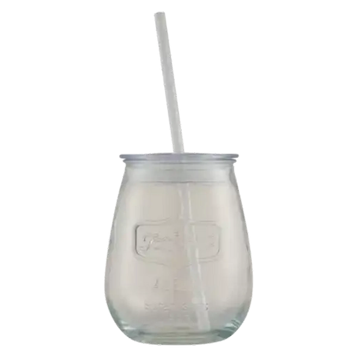 Checkers Sixty60 | Fat Belly Cocktail Glass Jar With Lid & Straw