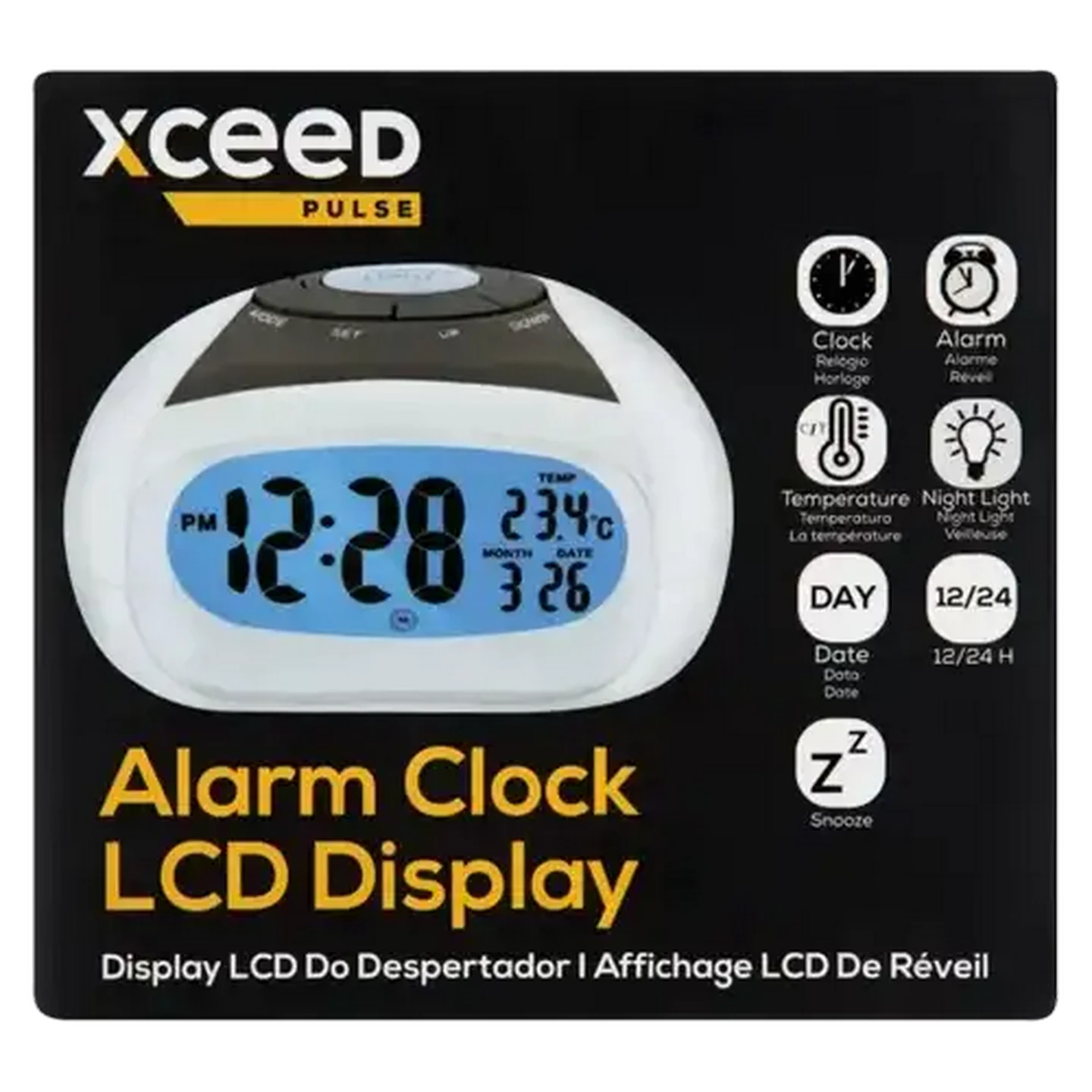 Image of Xceed Pulse LCD Display Alarm Clock