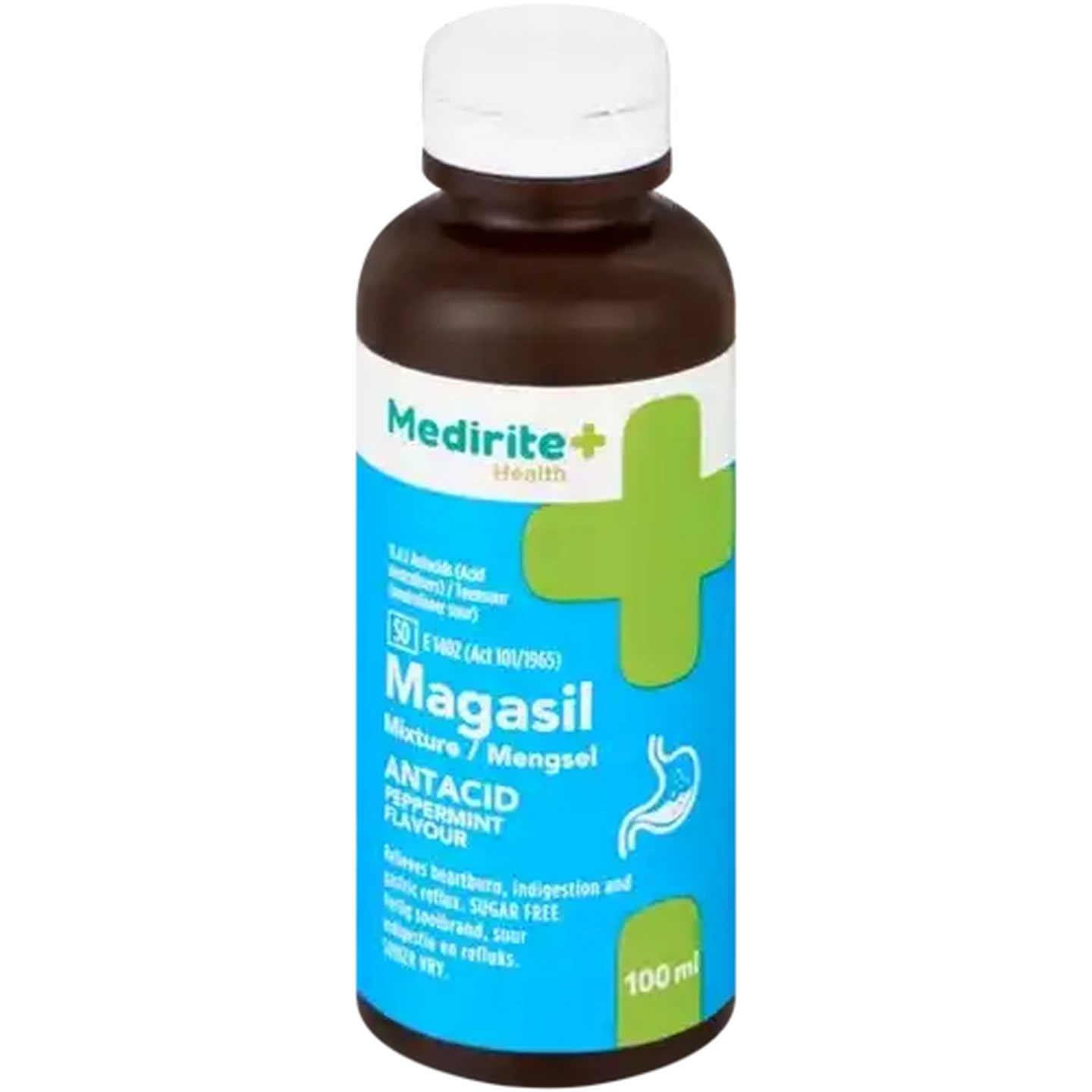 Image of Medirite Peppermint Flavour Peppermint Flavour Magasil Antacid 100ml