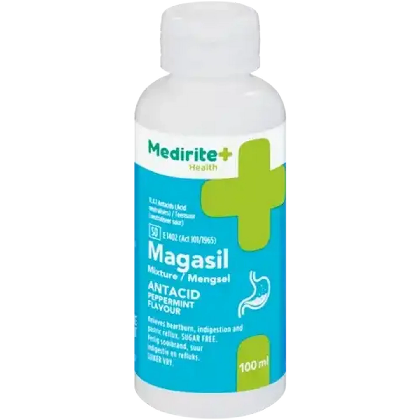 Image of Medirite Peppermint Flavour Peppermint Flavour Magasil Antacid 100ml