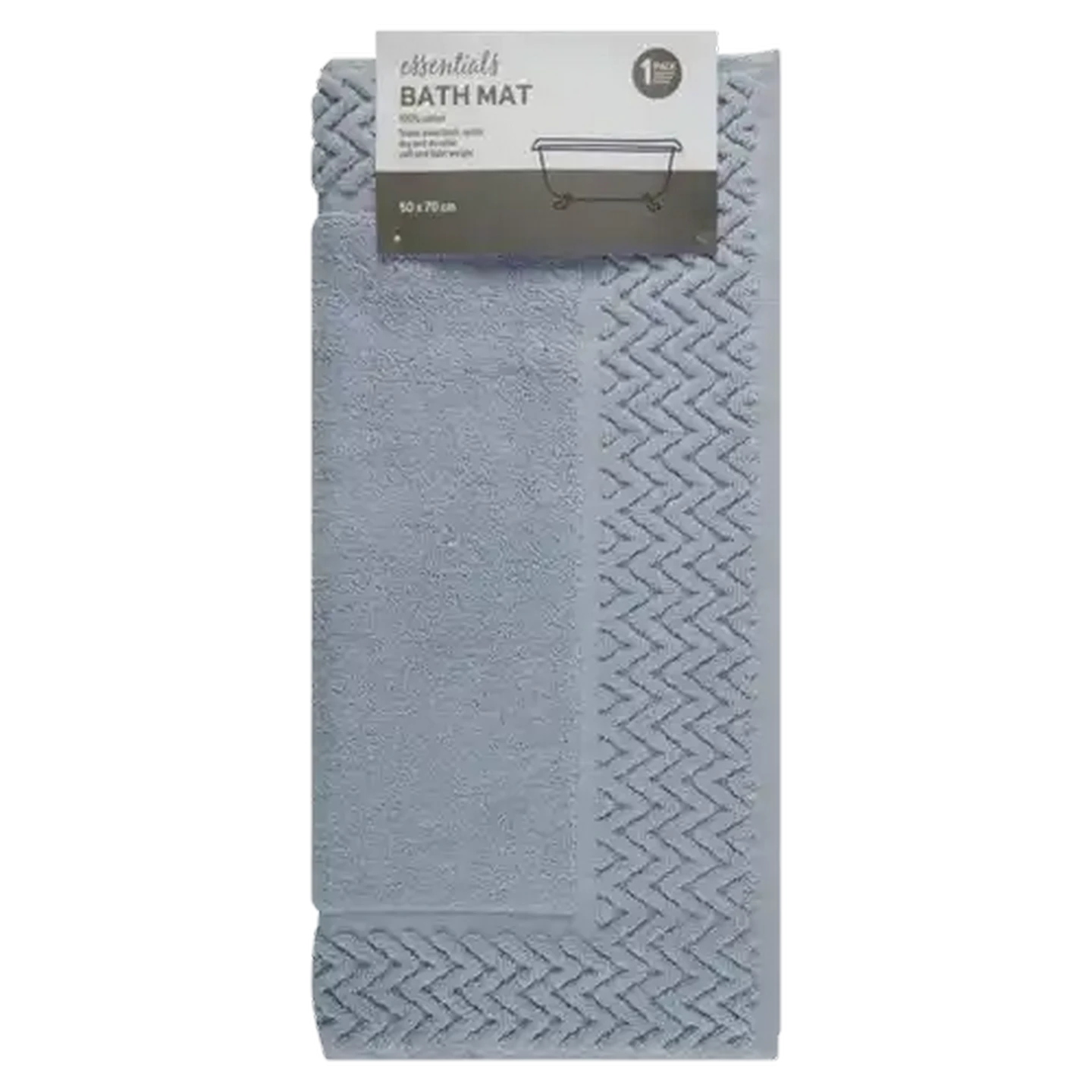 Image of Essentials Dusty Blue Bath Mat 50 x 70cm