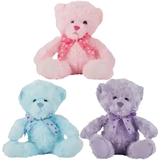 Shoprite ZA | Heart Print Sitting Plush Bear 17cm (Type May Vary)