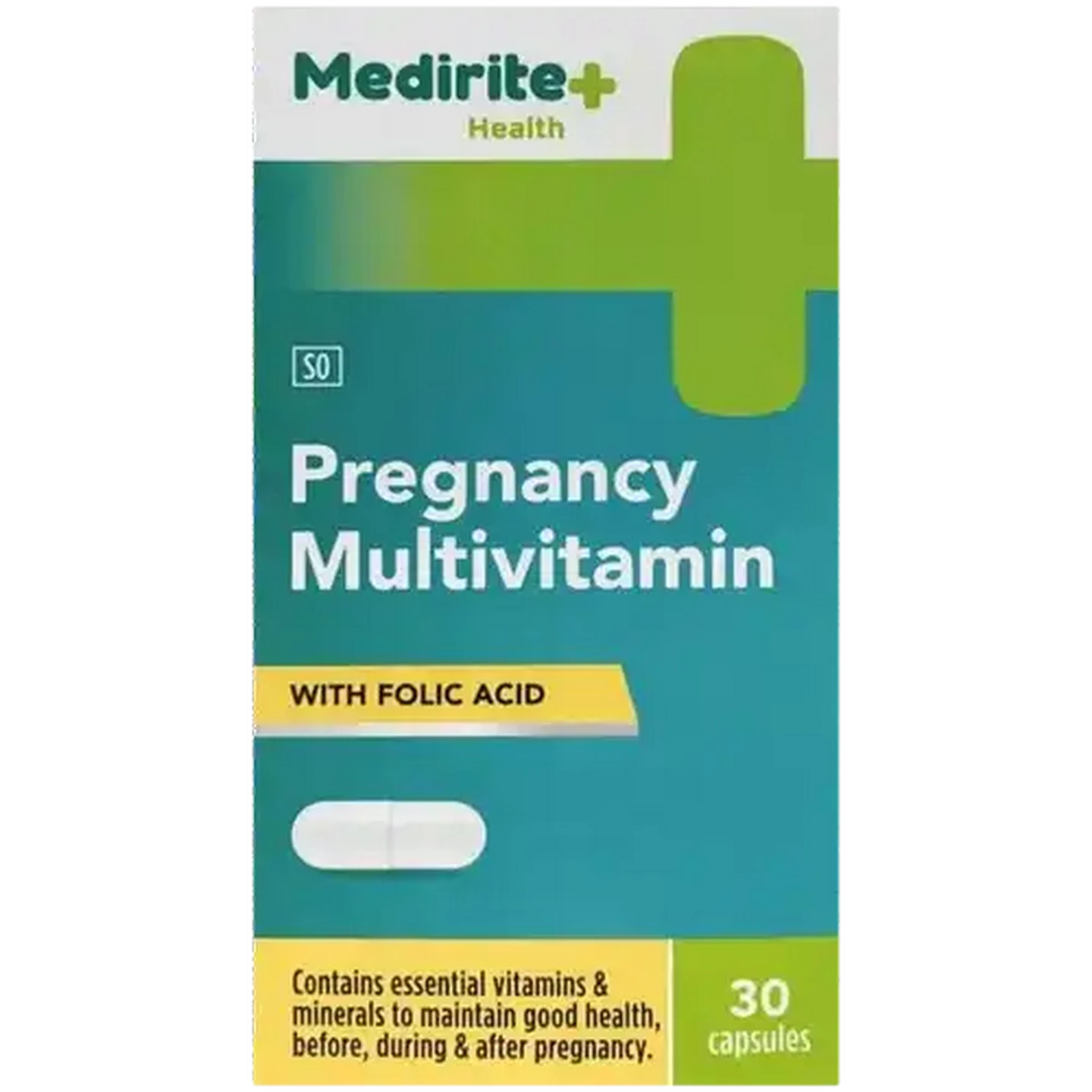 Image of Medirite Health Pregnancy Multivitamin Capsules 30 Pack
