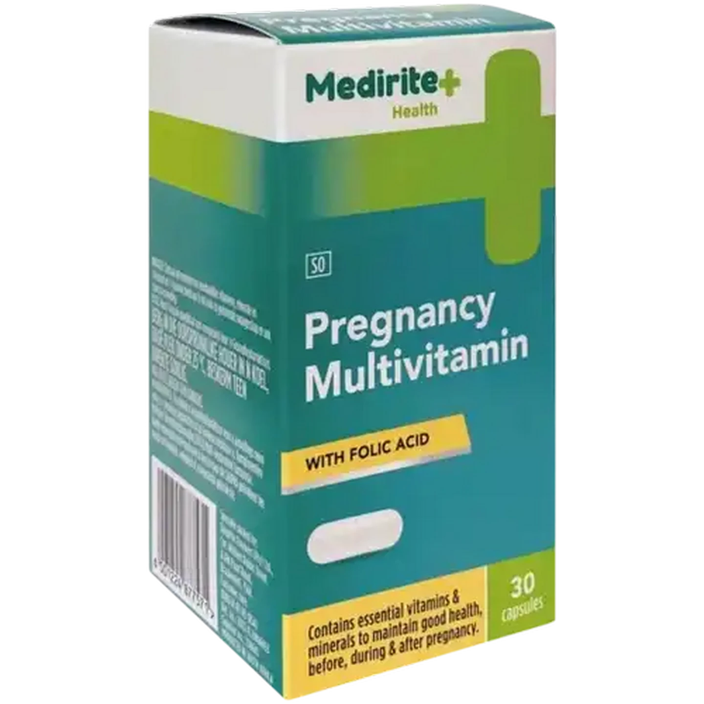 Image of Medirite Health Pregnancy Multivitamin Capsules 30 Pack