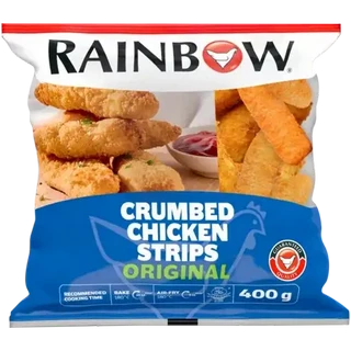 RAINBOW Frozen Original Crumbed Chicken Strips 400g