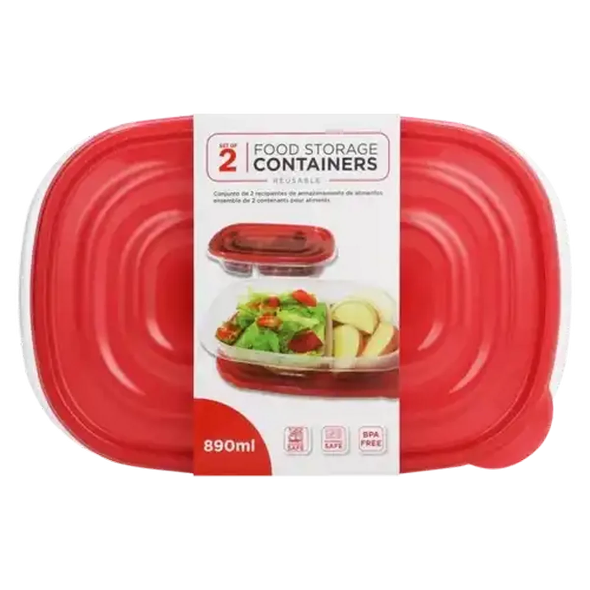 Checkers Sixty60 | Rectangular Food Storage Containers 890ml 2 Pack