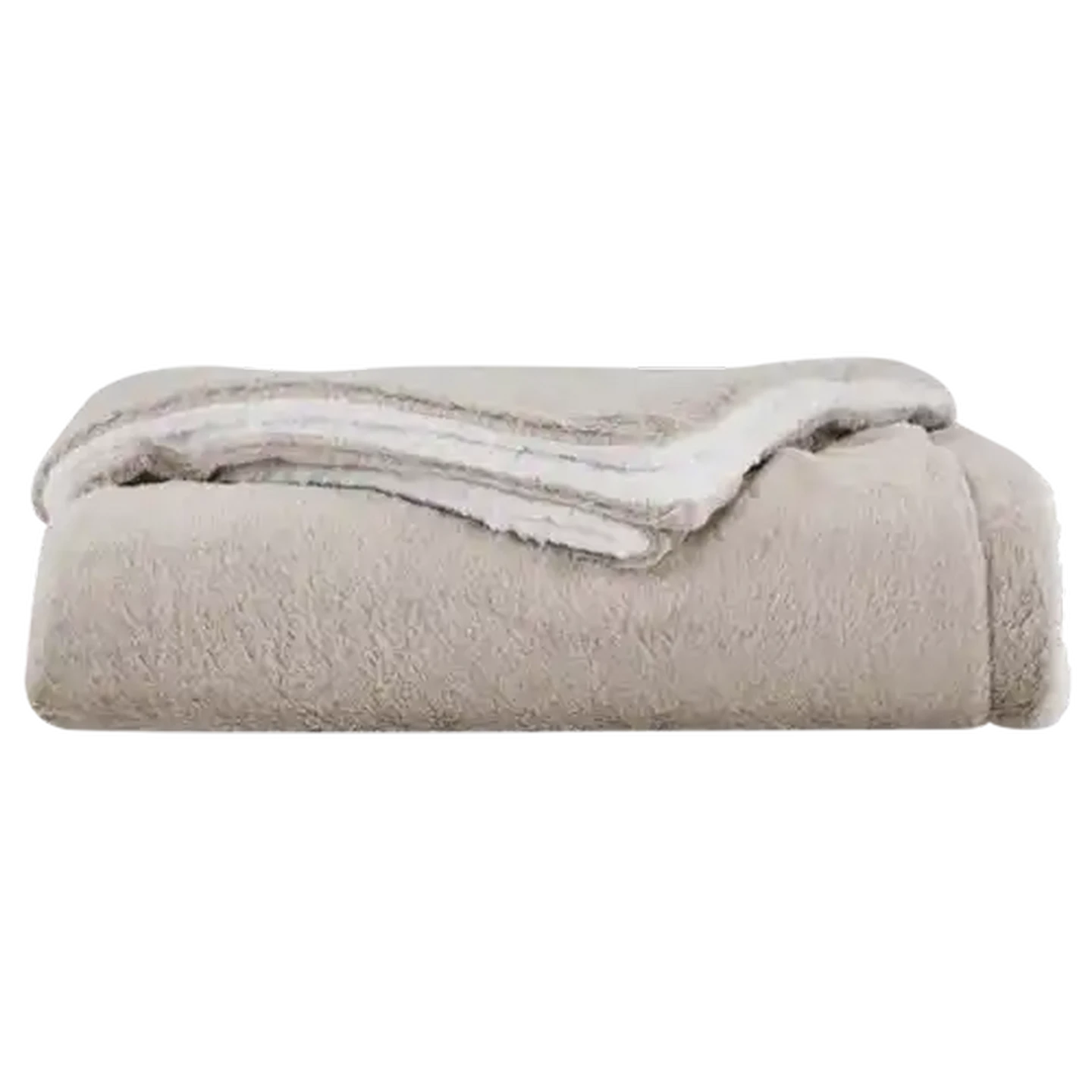 Image of Essentials Faux Fur Plush Blanket 200 x 200cm (Colour May Vary)