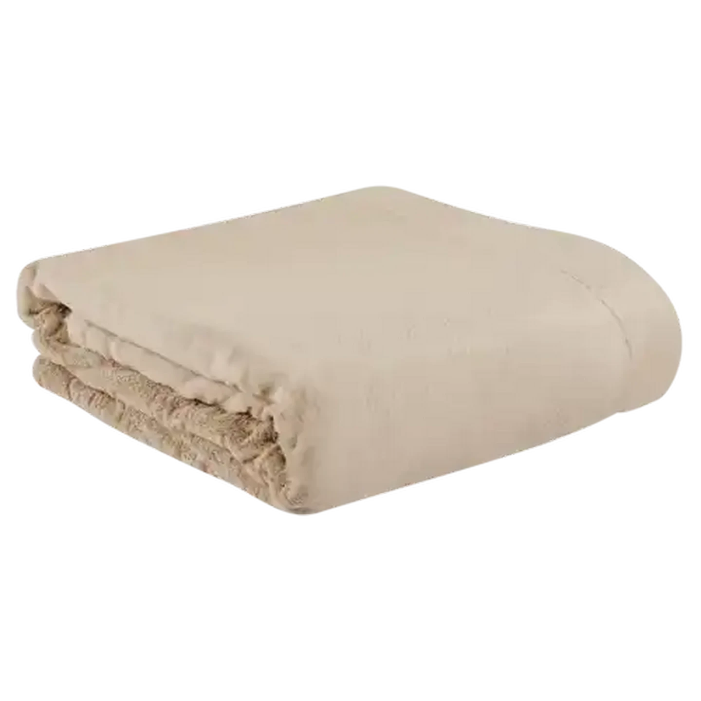 Image of Essentials Faux Fur Plush Blanket 200 x 200cm (Colour May Vary)