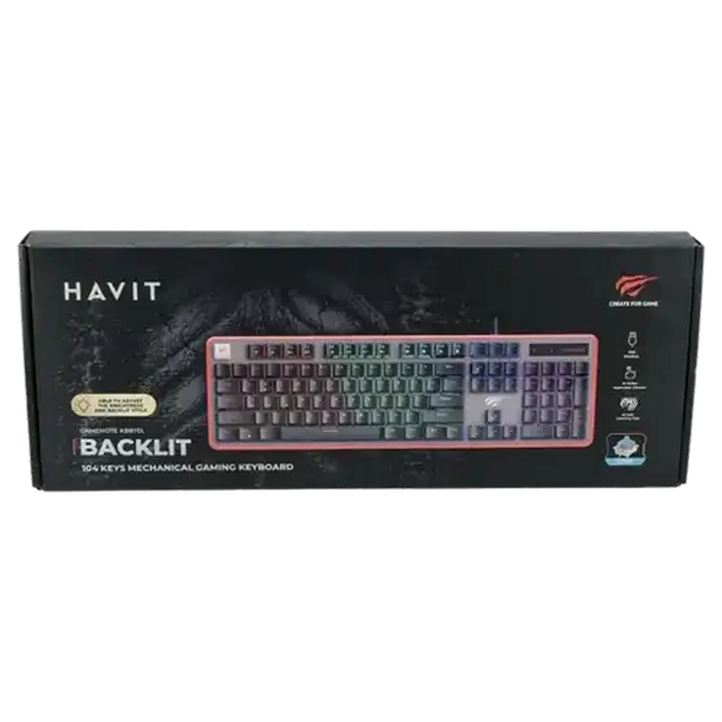 Image of HAVIT Gamenote Black Backlit Mechanical Gaming Keyboard