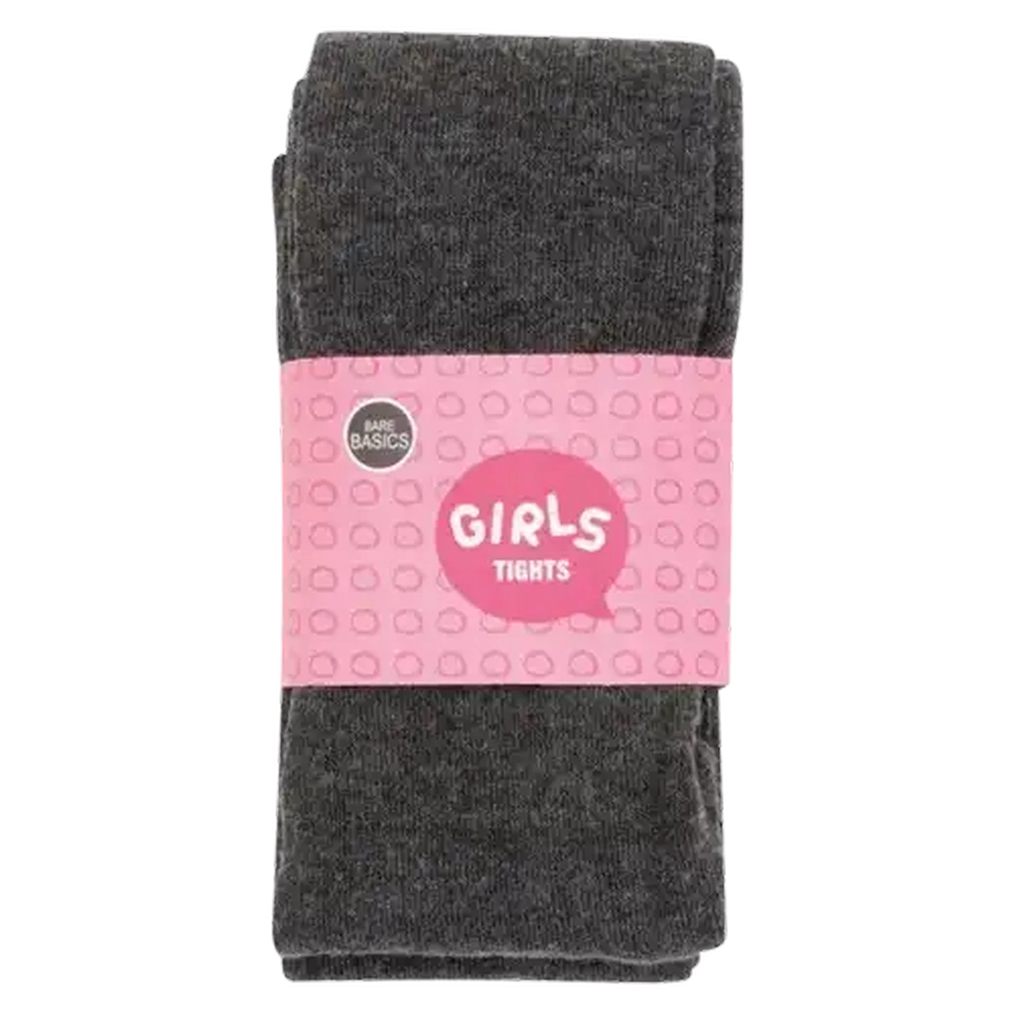 Image of Bare Basics Plain Charcoal Girls Tights 6-7 Years