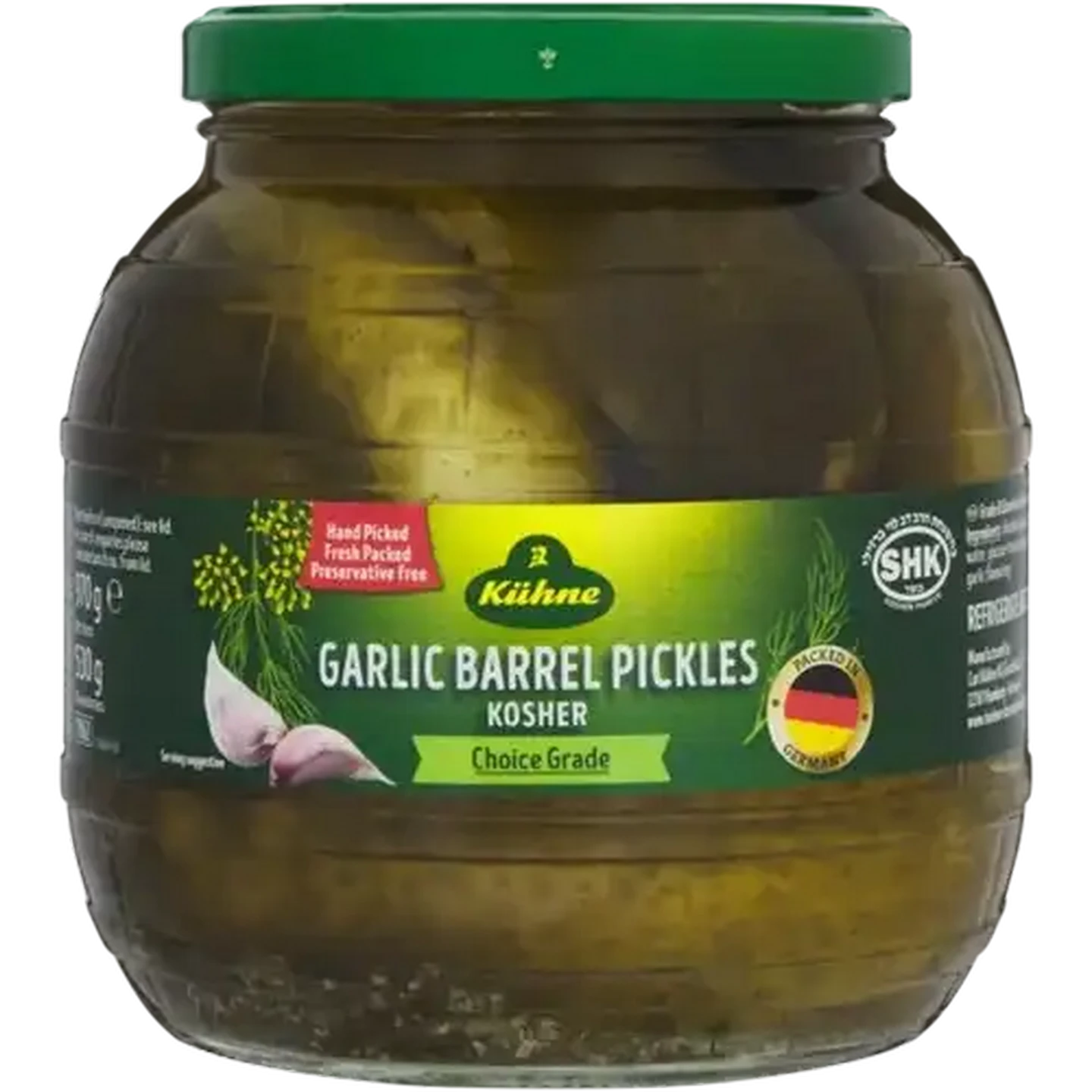 Image of Kühne Garlic Barrel Pickles 970g