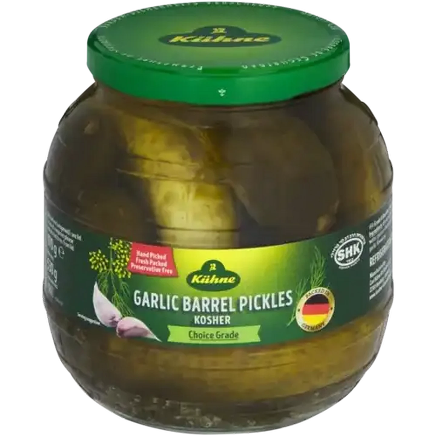 Image of Kühne Garlic Barrel Pickles 970g