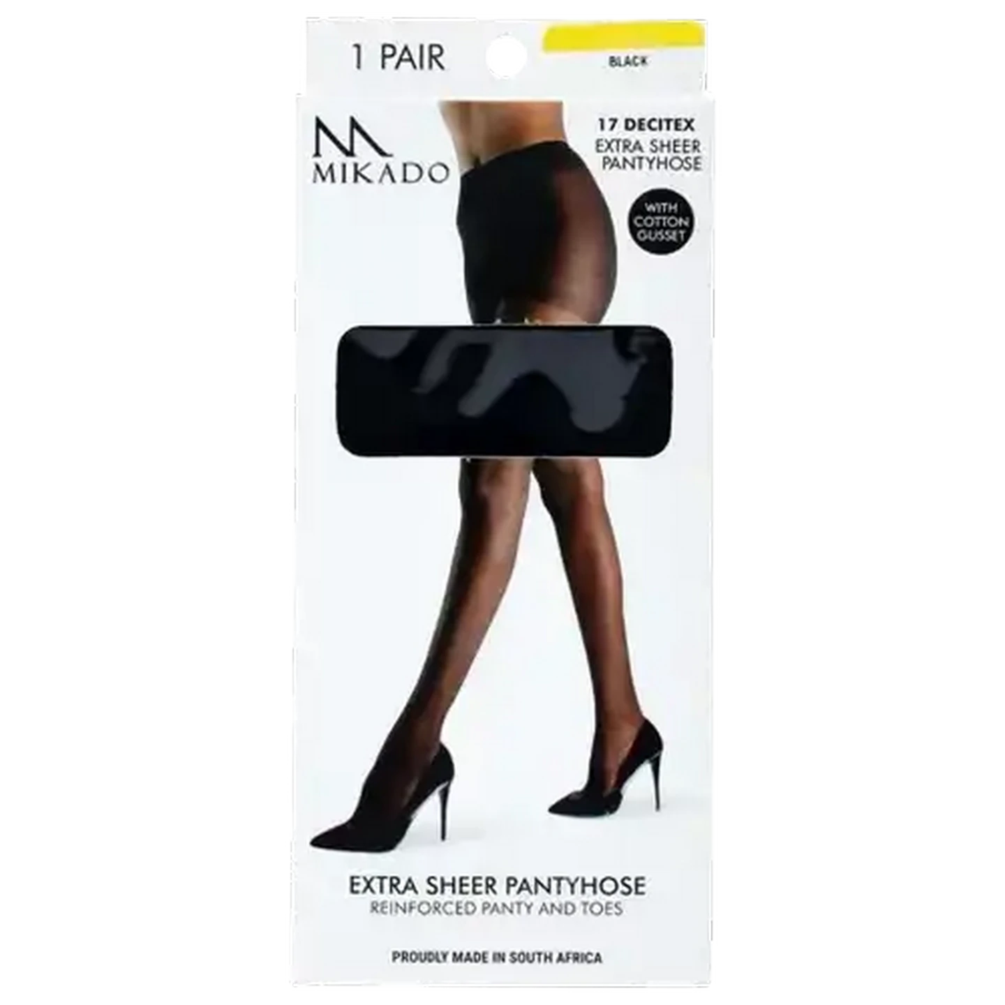 Image of Mikado Black Extra Sheer Pantyhose Small