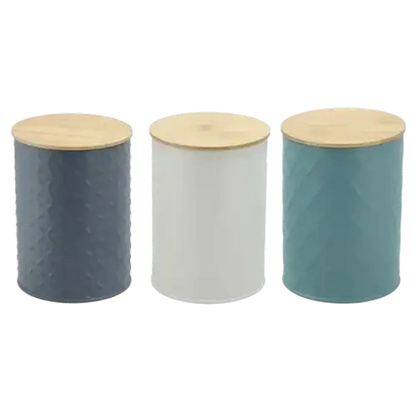 Image of Sketched Tin Canister 11 x 15cm (Colour May Vary)
