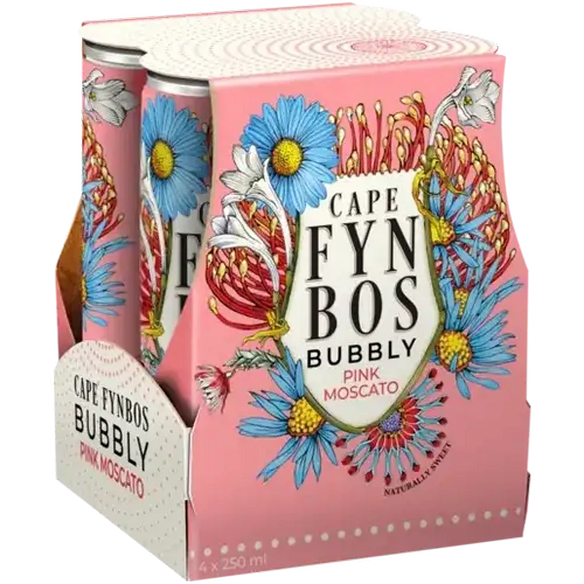 Checkers Sixty60 | Cape Fynbos Pink Moscato Bubbly Cans 4 x 250ml