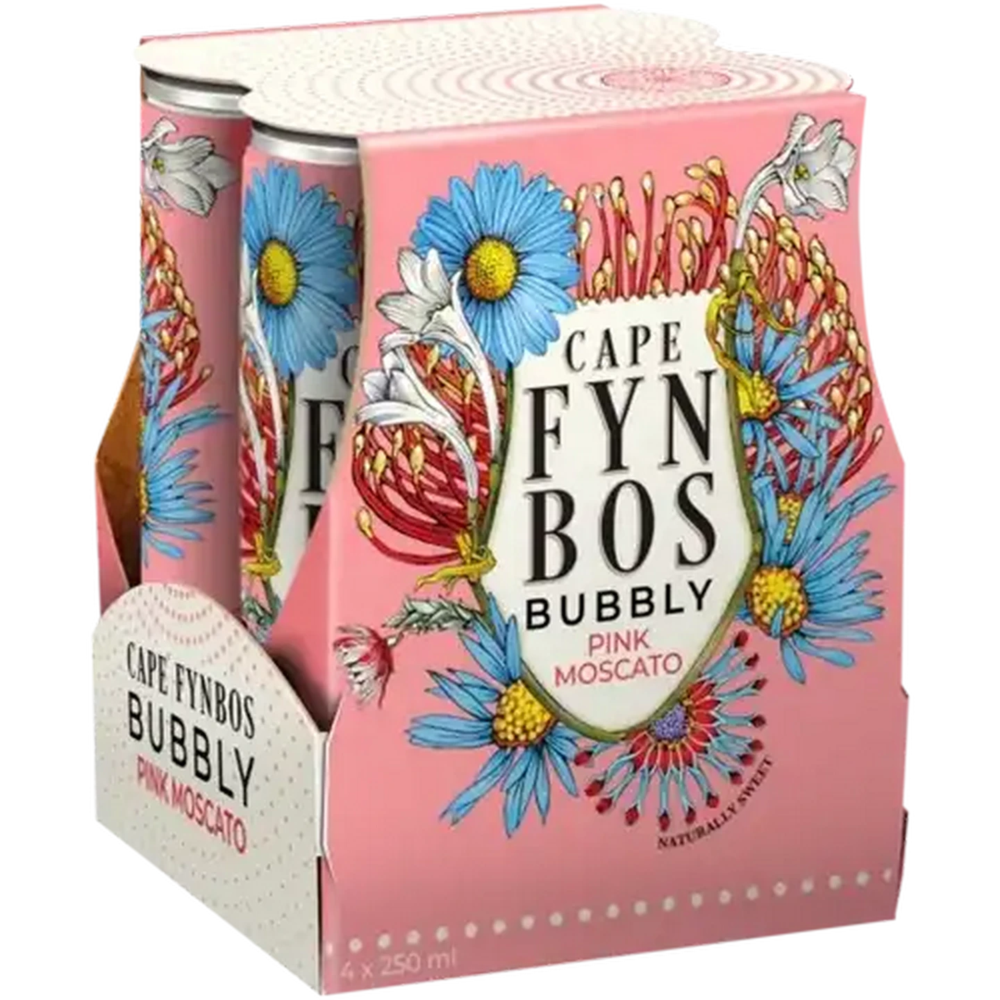 Checkers Sixty60 | Cape Fynbos Pink Moscato Bubbly Cans 4 x 250ml