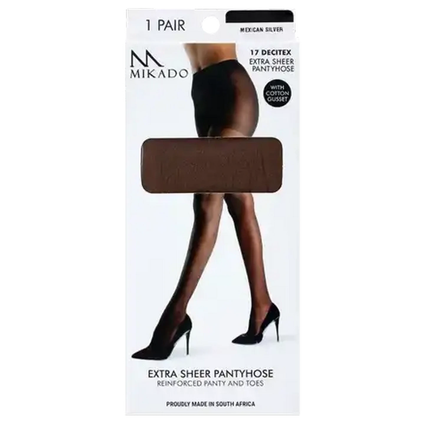 Image of Mikado Mexican Silver Extra Sheer Pantyhose XXL