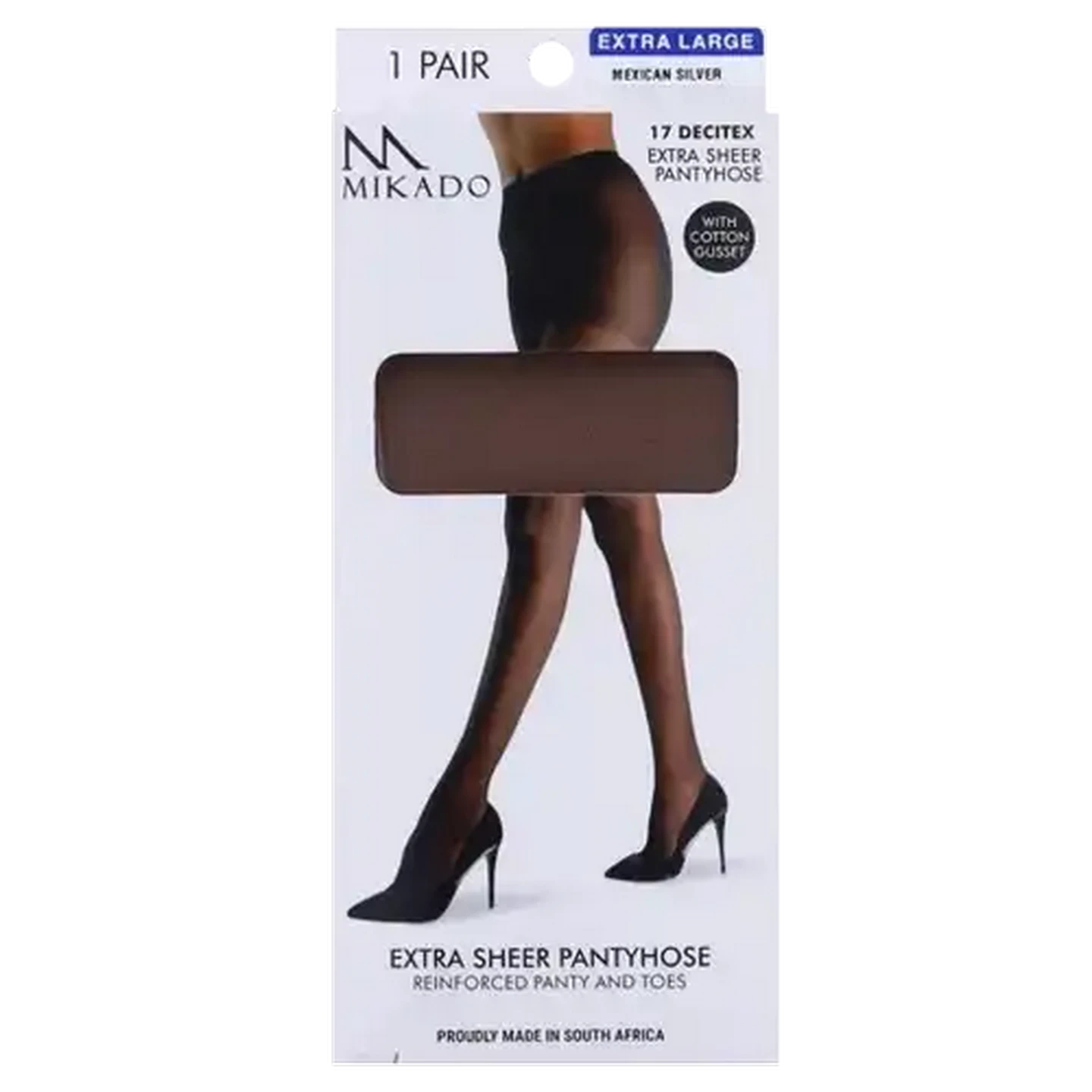 Image of Mikado Mexican Silver Extra Sheer Pantyhose Extra Large