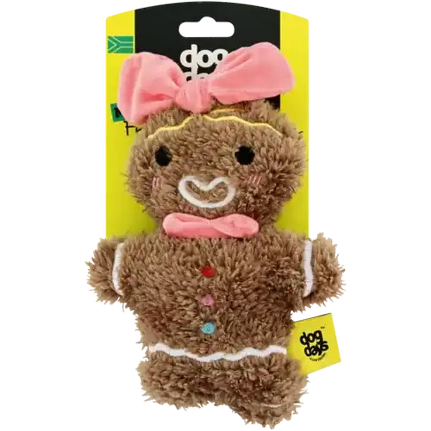 Image of Dog Days Shy Gingerbread Girl Plush Dog Toy With Squeaker 20cm