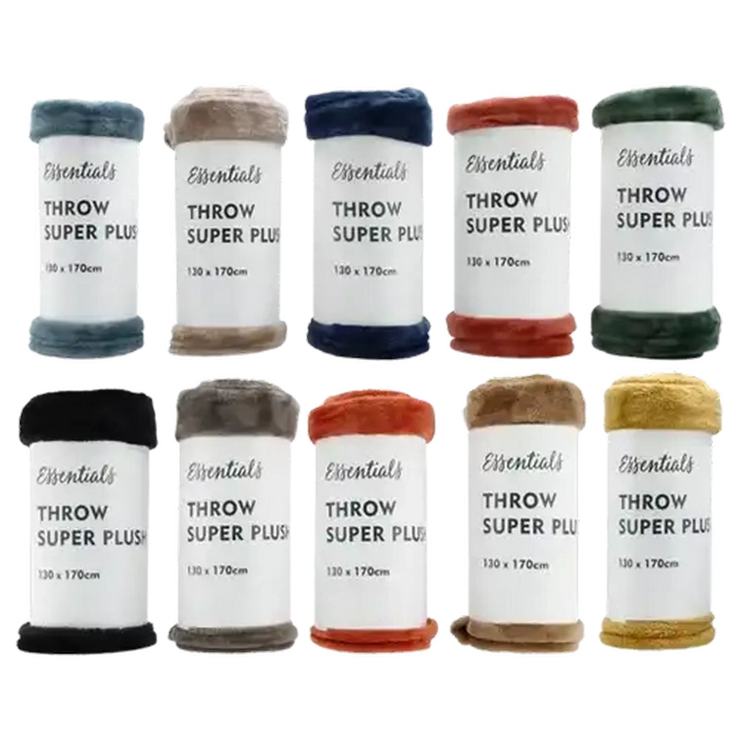 Image of Essentials Super Plush Throw 130 x 170cm (Colour May Vary)