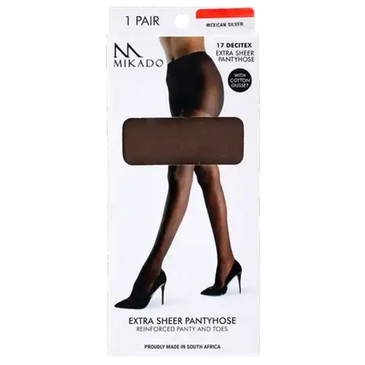 Image of Mikado Mexican Silver Extra Sheer Pantyhose Medium