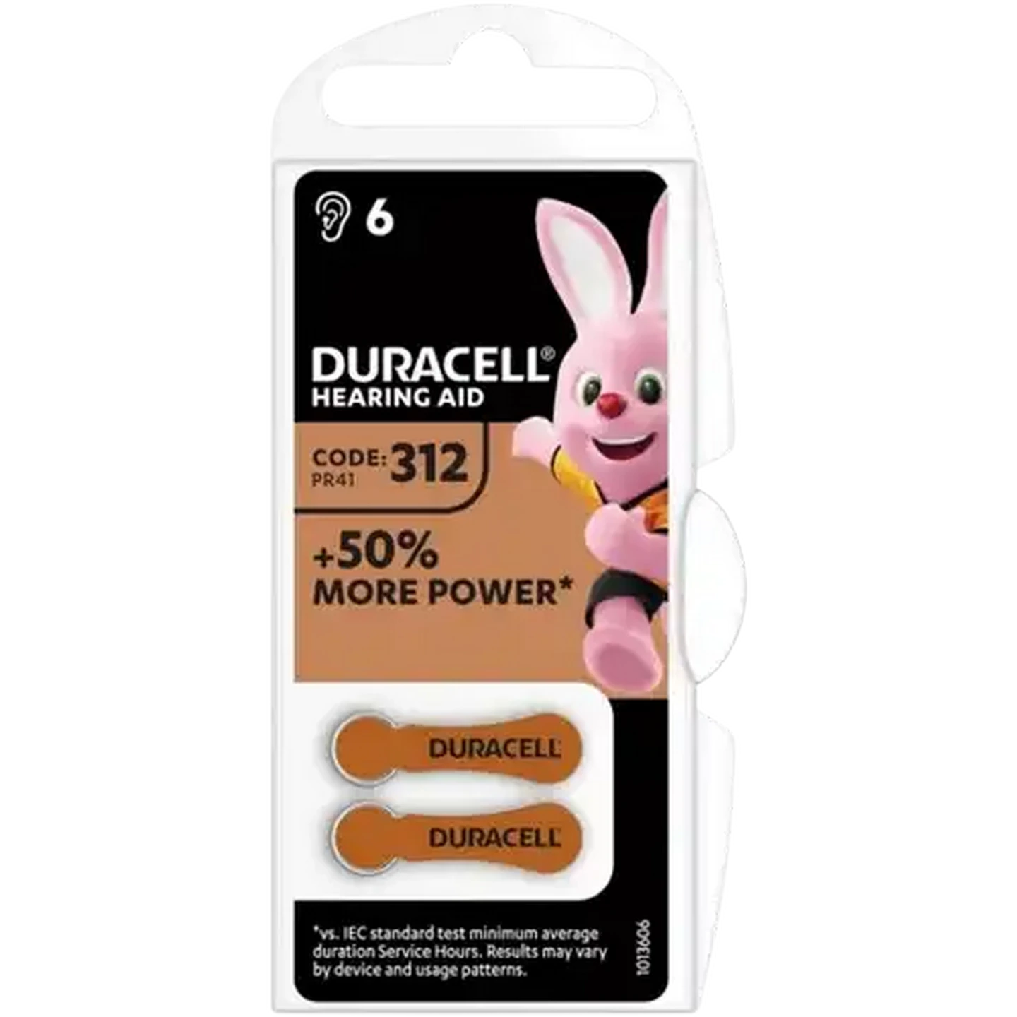 Image of Duracell Size 312 Hearing Aid Batteries 6-Pack