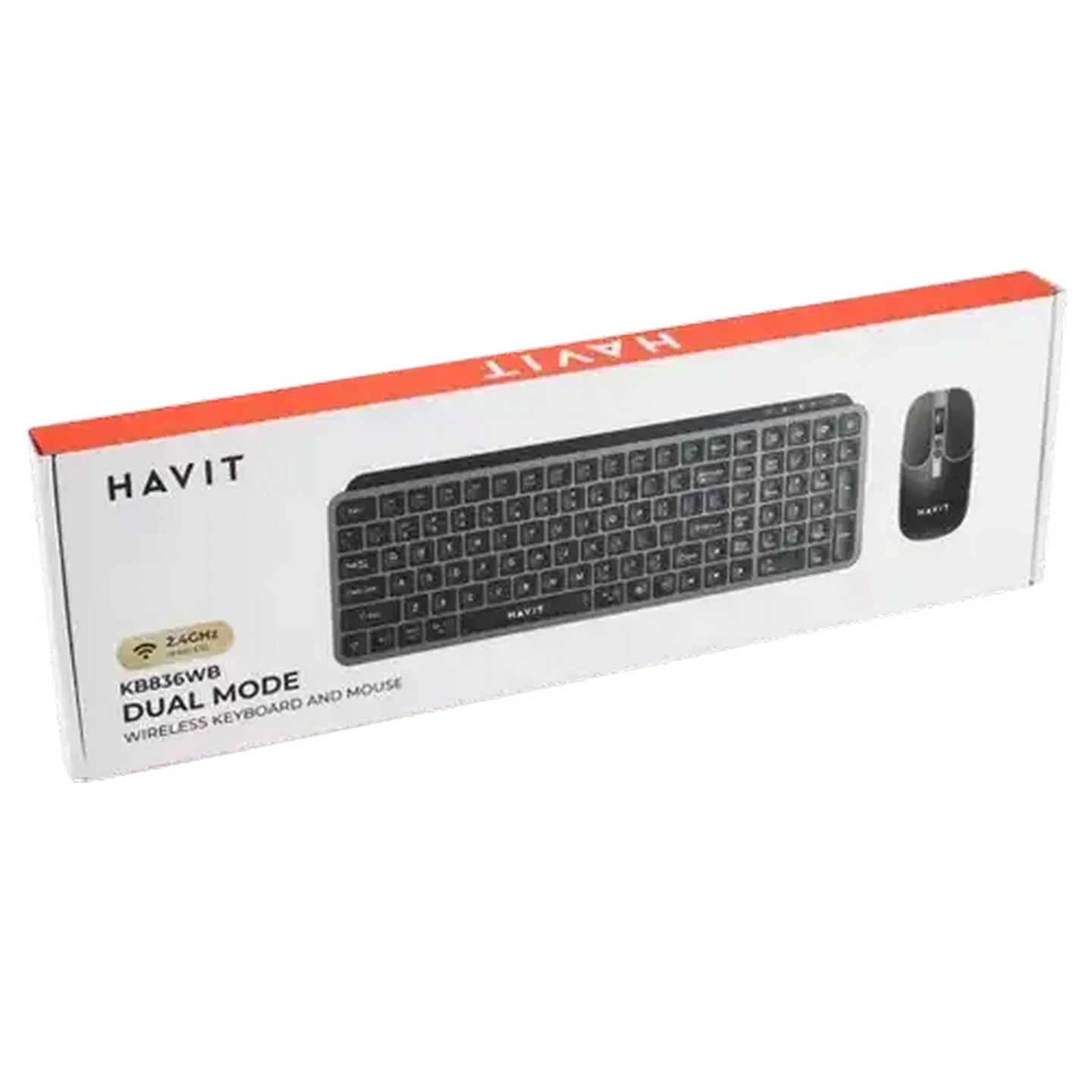 Image of HAVIT Black Dual Mode Wireless Keyboard & Mouse