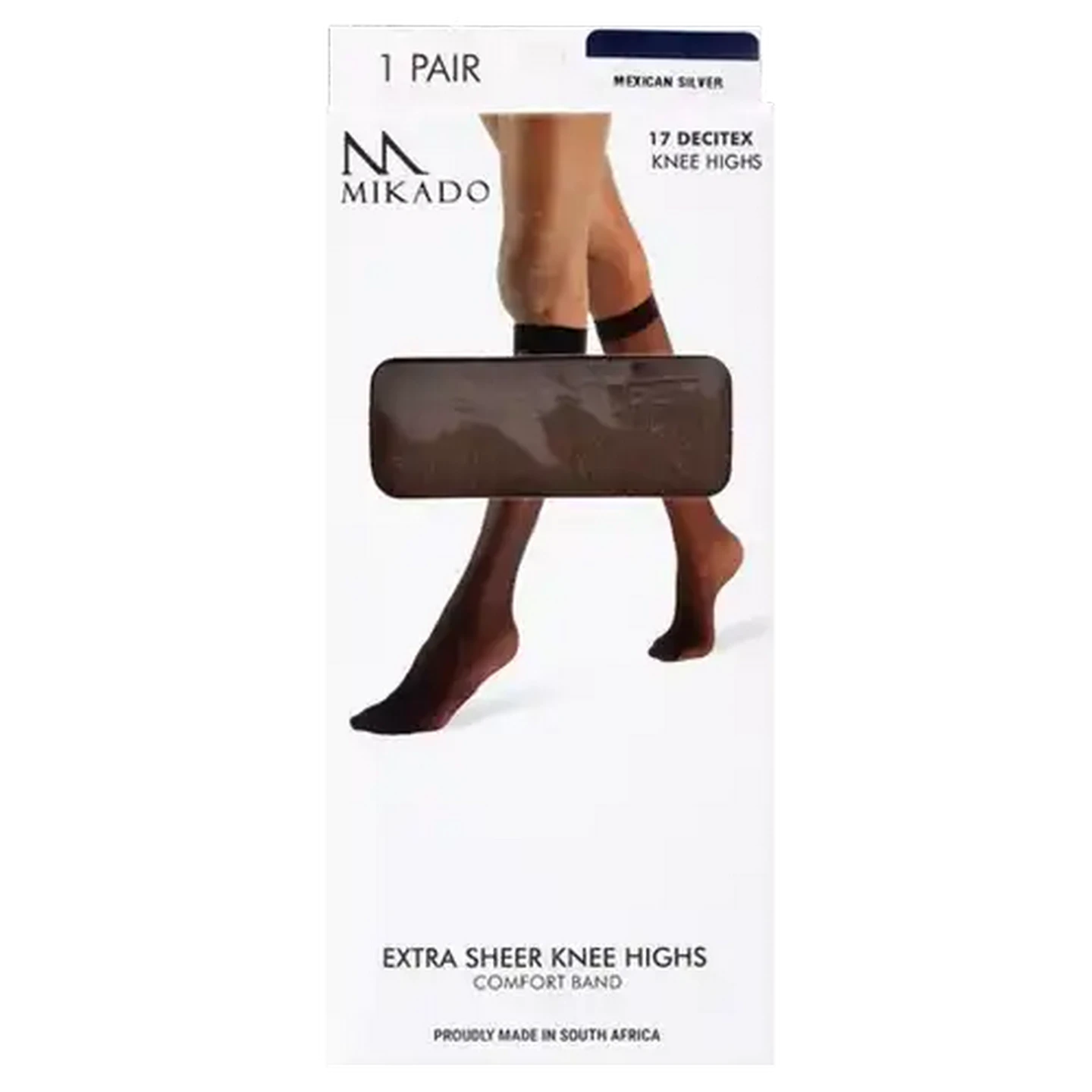 Image of Mikado Mexican Silver Extra Sheer Knee Highs