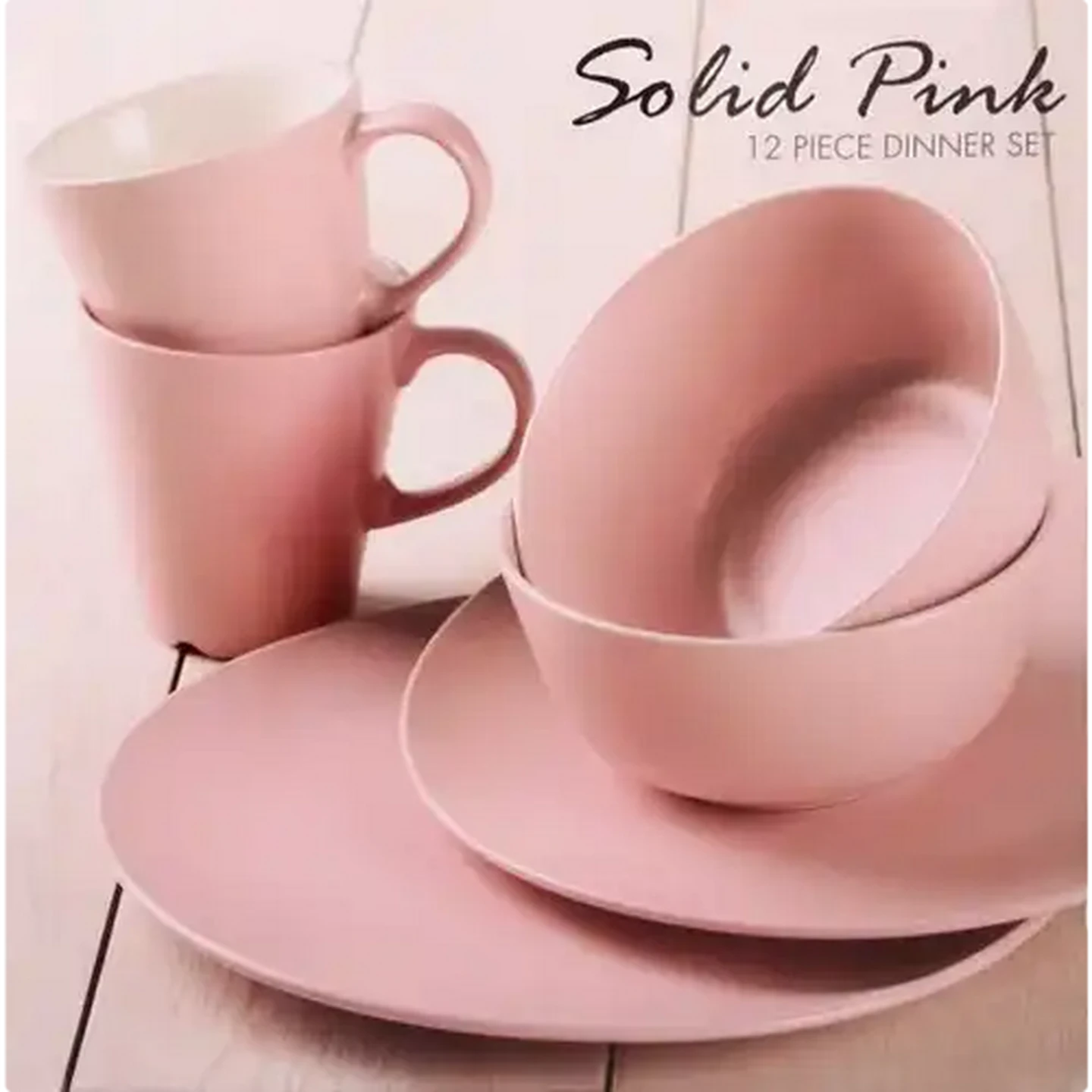 Checkers Sixty60 | Solid Pink Dinner Set 12 Piece