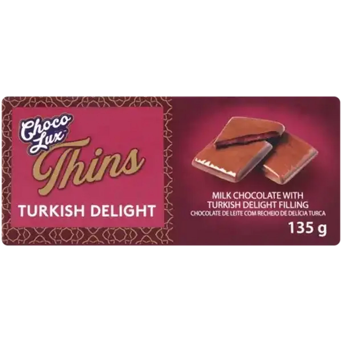 Checkers Sixty60 | Choco Lux Thins Turkish Delight Milk Chocolate 135g